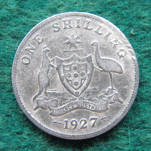 Australian 1927 1/- 1 Shilling Coin King George V Circulated