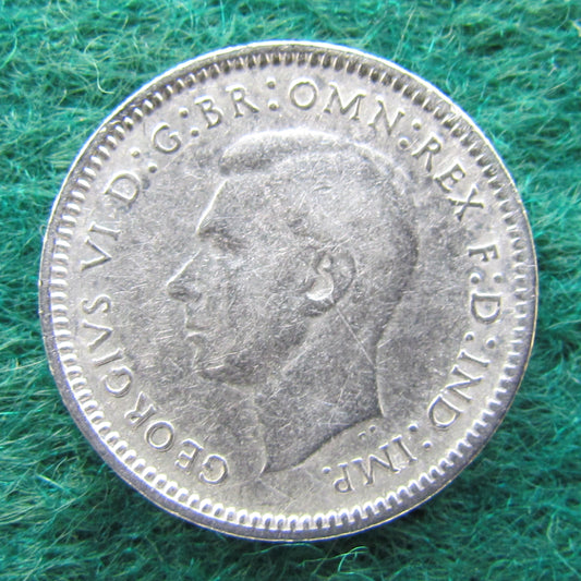 Australian 1938 3d Three Pence King George VI Coin Circulated