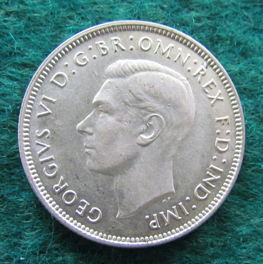 Australian 1938 2/- Florin King George VI Coin - Circulated
