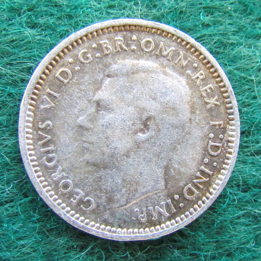 Australian 1940 3d Three Pence King George VI Coin Circulated