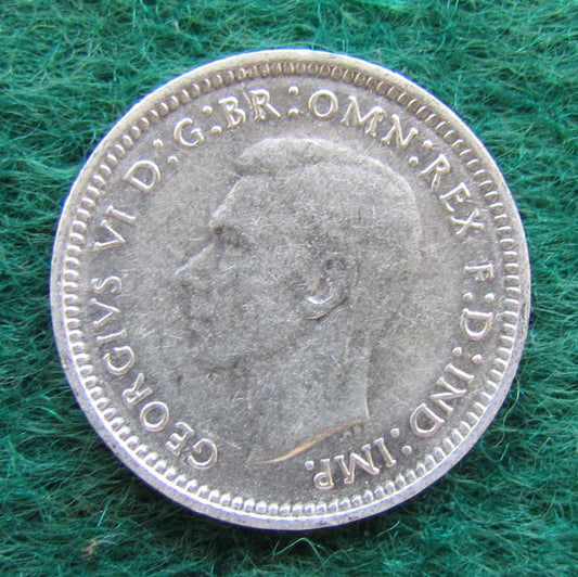 Australian 1943 S 3d Three Pence King George VI Coin Circulated