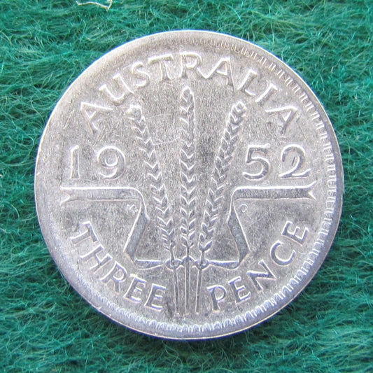 Australian 1952 3d Three Pence King George VI Coin Circulated