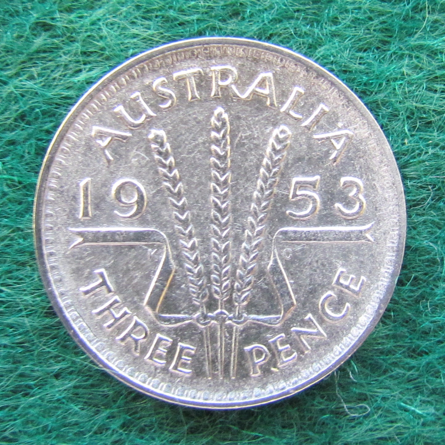 Australian 1953 3d Three Pence Queen Elizabeth II Coin Circulated