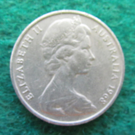 Australian 1968 10 Cent Queen Elizabeth II Coin - Circulated