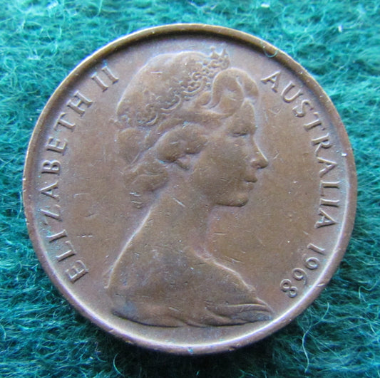 Australian 1968 2 Cent Queen Elizabeth II Coin