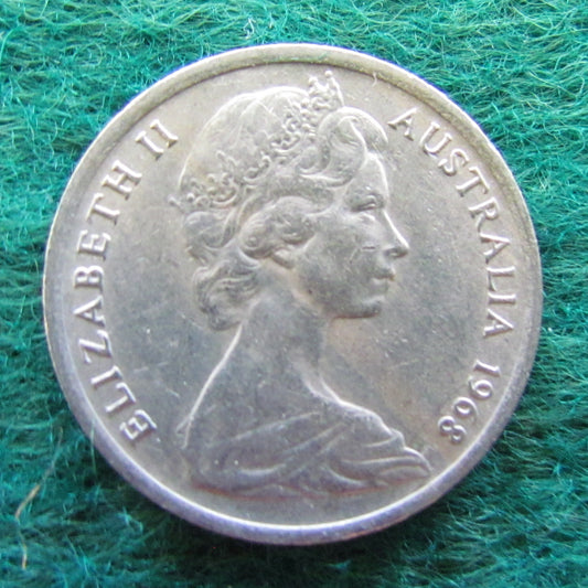 Australian 1968 5 Cent Queen Elizabeth II Coin - Circulated