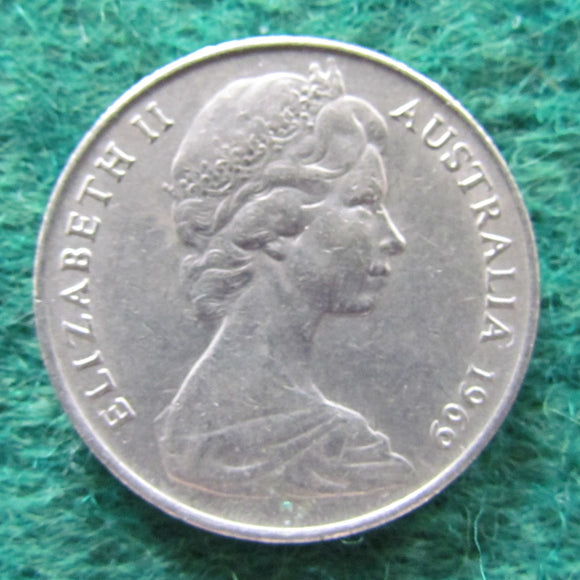 Australian 1969 10 Cent Queen Elizabeth II Coin - Circulated