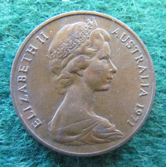 Australian 1971 2 Cent Queen Elizabeth II Coin