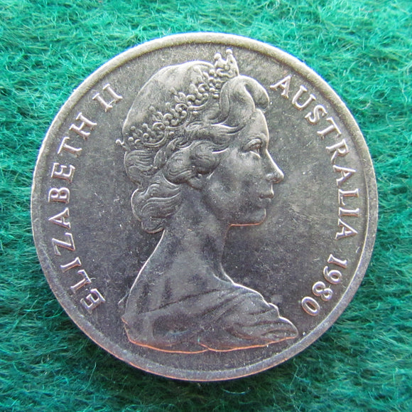 Australian 1980 10 Cent Queen Elizabeth II Coin - Circulated