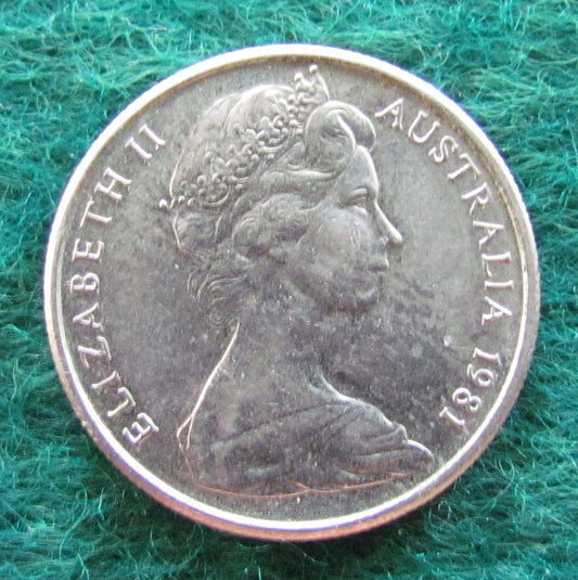 Australian 1981 5 Cent Queen Elizabeth II Coin - Circulated