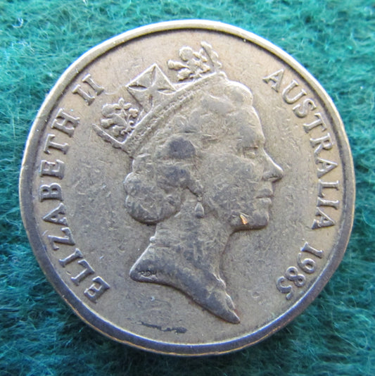 Australian 1985 1 Dollar MOR Queen Elizabeth Coin - Circulated