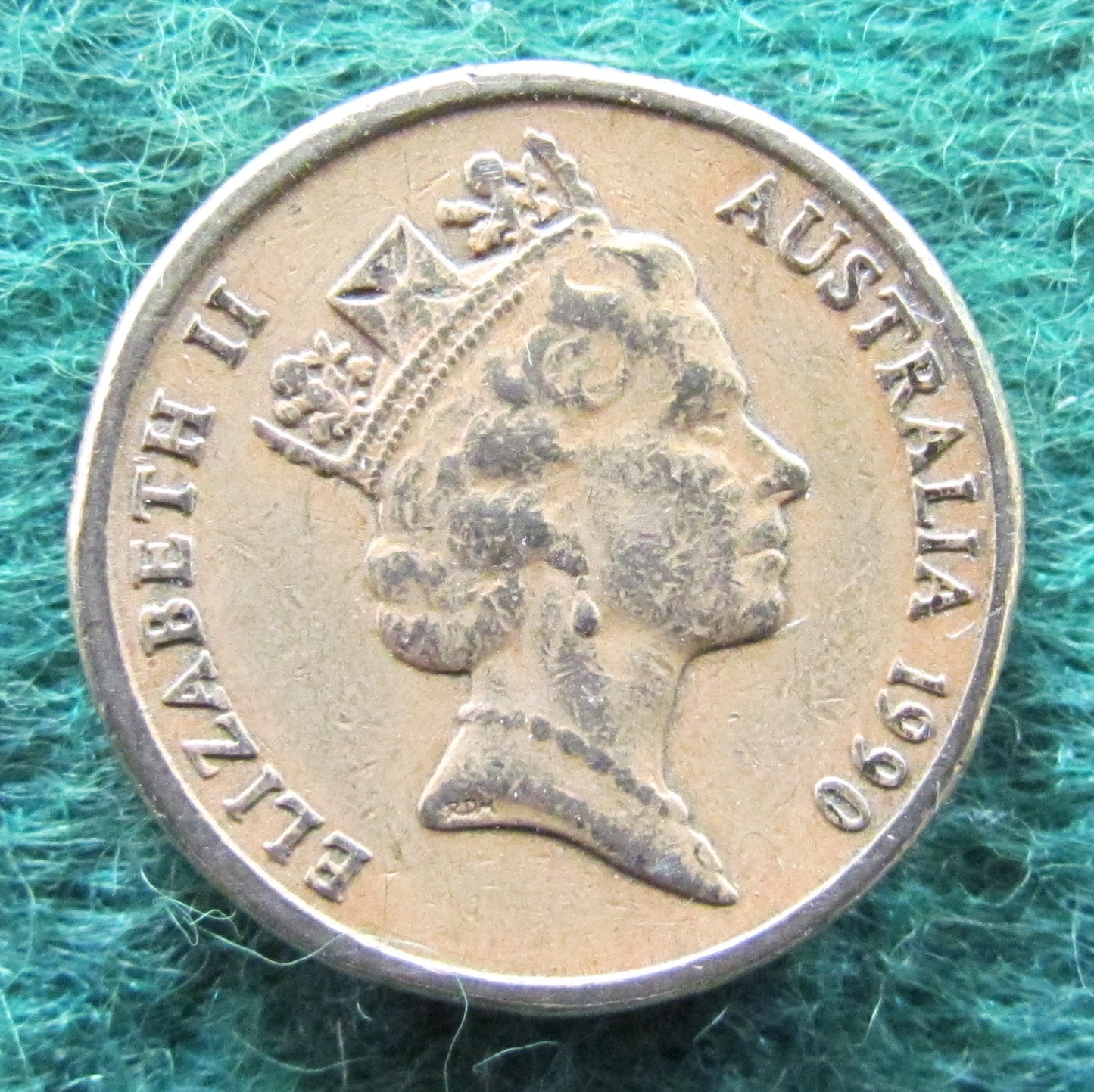 Australian 1990 2 Dollar Aboriginal Elder Queen Elizabeth Coin - Circulated