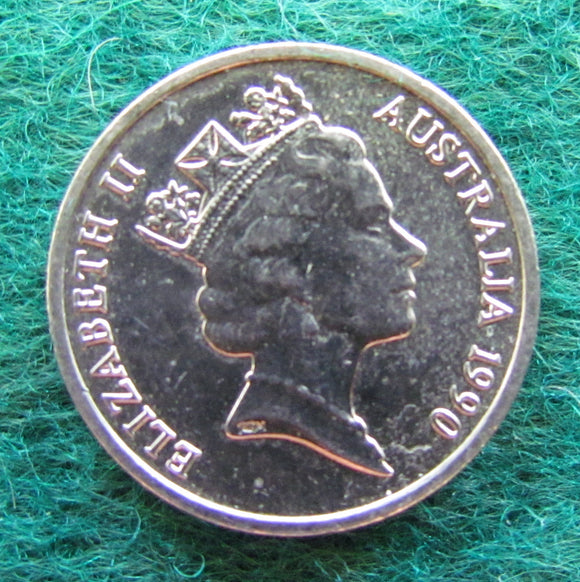 Australian 1990 5 Cent Queen Elizabeth II Coin - Circulated