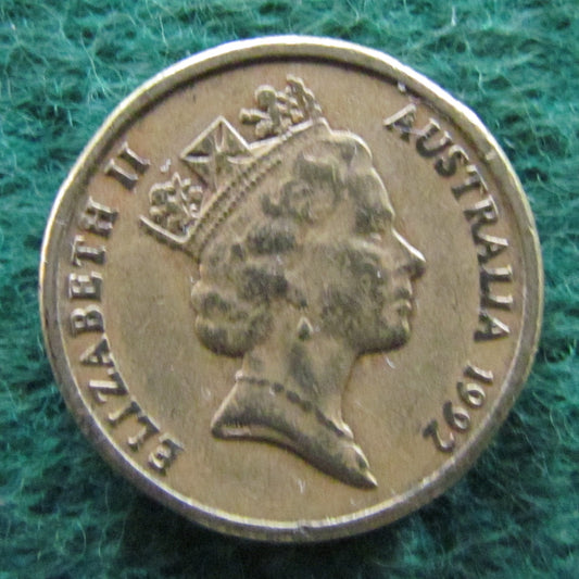 Australian 1992 2 Dollar Aboriginal Elder Queen Elizabeth Coin - Circulated
