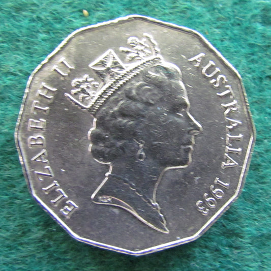 Australian 1993 Coat Of Arms 50 Cent Queen Elizabeth Coin - Circulated