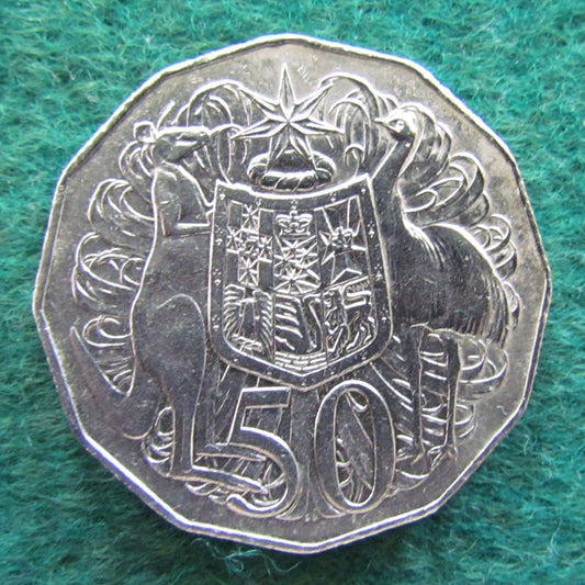 Australian 1993 Coat Of Arms 50 Cent Queen Elizabeth Coin - Circulated