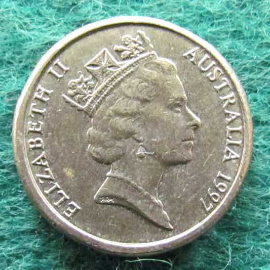 Australian 1997 2 Dollar Aboriginal Elder Queen Elizabeth Coin - Circulated