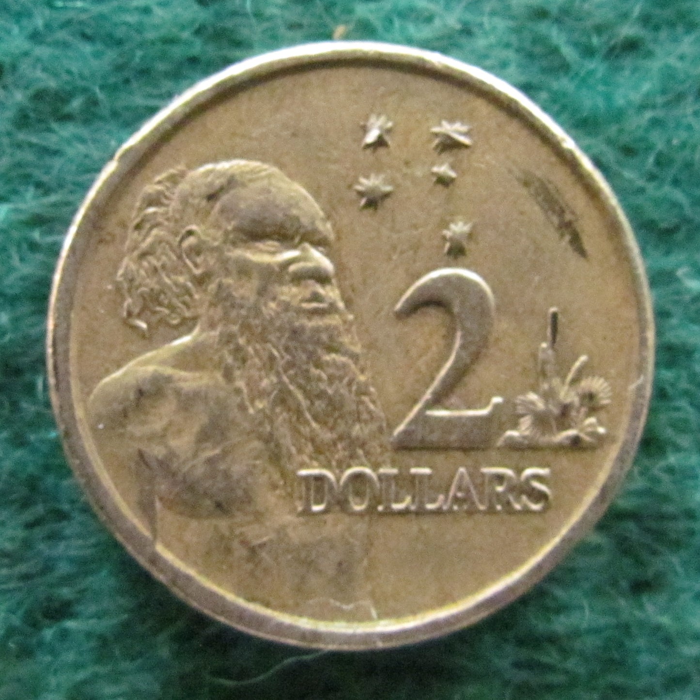 Australian 1998 2 Dollar Aboriginal Elder Queen Elizabeth Coin - Circulated