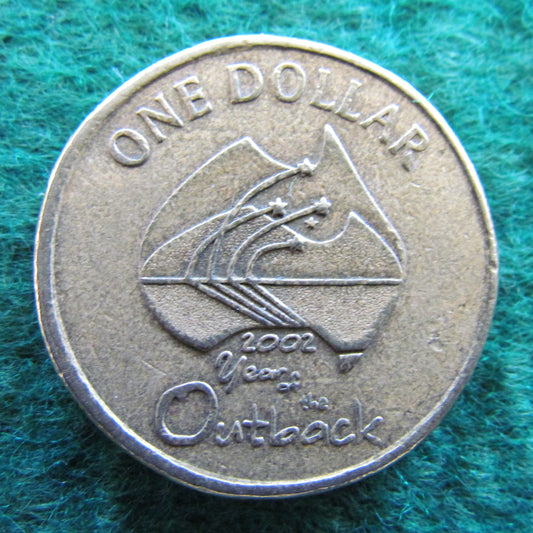 Australian 2002 1 Dollar Year Of The Outback Queen Elizabeth Coin - Circulated