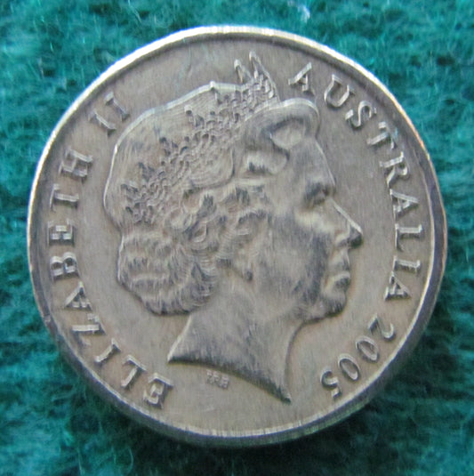 Australian 2005 1 Dollar MOR  Queen Elizabeth Coin - Circulated