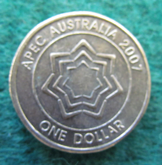 Australian 2007 1 Dollar APEC Australia Queen Elizabeth Coin - Circulated