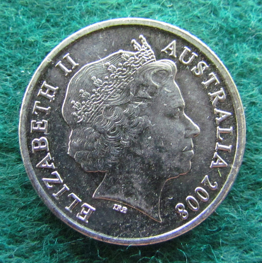 Australian 2008 10 Cent Queen Elizabeth II Coin - Circulated