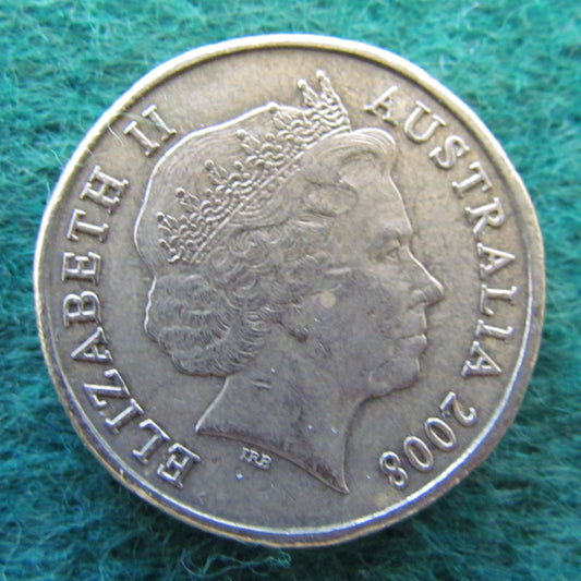 Australian 2008 1 Dollar Queen Elizabeth Coin - Circulated