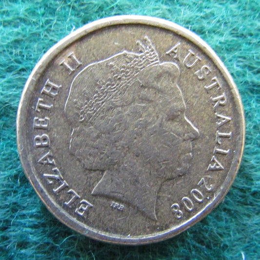 Australian 2008 2 Dollar Aboriginal Elder Queen Elizabeth Coin - Circulated