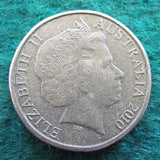 Australian 2010 1 Dollar Queen Elizabeth Coin - Circulated