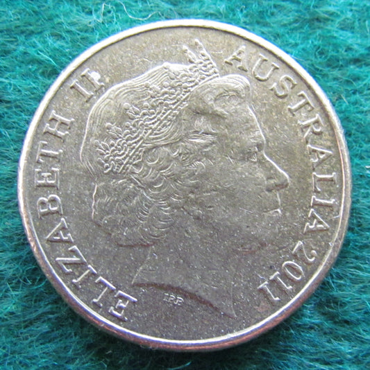 Australian 2011 1 Dollar Queen Elizabeth Coin - Circulated