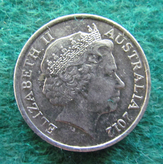 Australian 2012 10 Cent Queen Elizabeth II Coin - Circulated