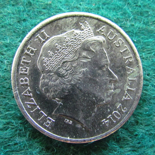 Australian 2014 10 Cent Queen Elizabeth II Coin - Circulated