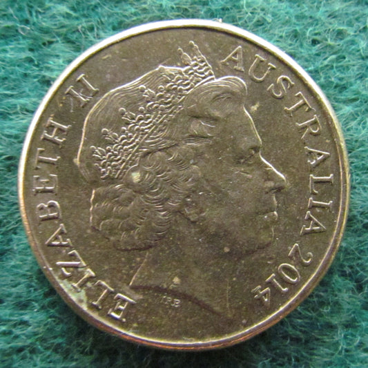 Australian 2014 1 Dollar MOR Queen Elizabeth Coin - Circulated