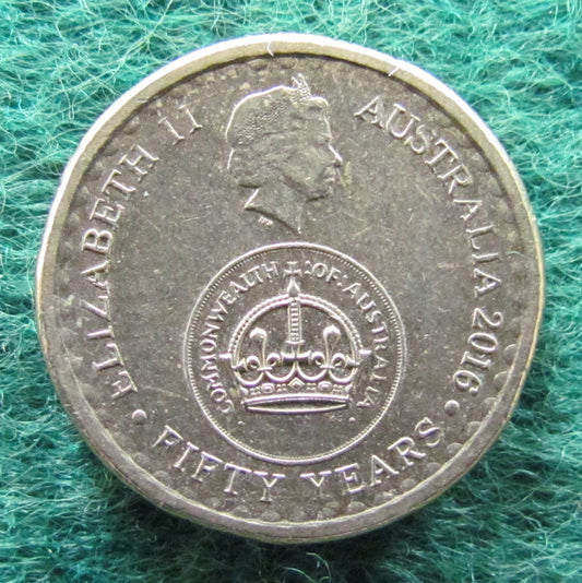 Australian 2016 2 Dollar 50 Years Of Decimal Currency Queen Elizabeth Coin - Circulated