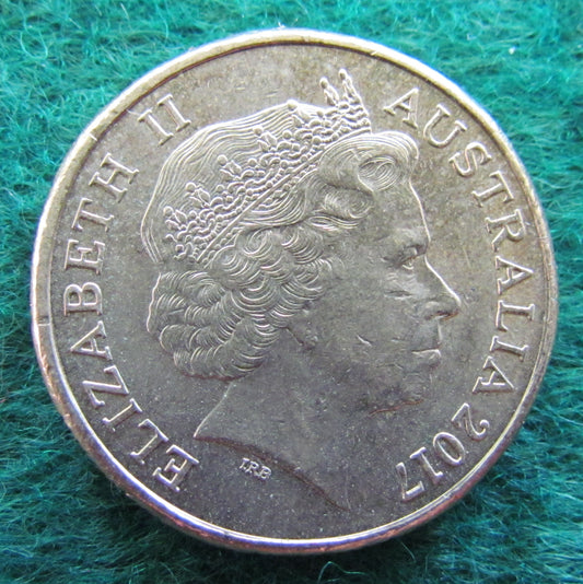 Australian 2017 1 Dollar Queen Elizabeth Coin - Circulated