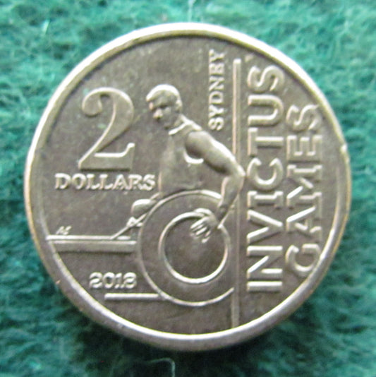 Australian 2018 2 Dollar Invictus Games Queen Elizabeth Coin - Circulated