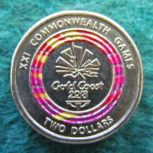 Australian 2018 2 Dollar XXI Commonwealth Games Queen Elizabeth Coin - Circulated