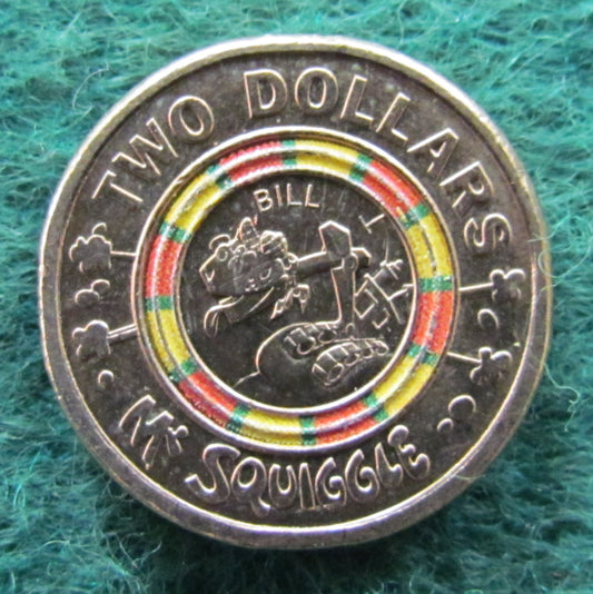 Australian 2019 2 Dollar Mr Squiggle Bill Queen Elizabeth Coin - Circulated