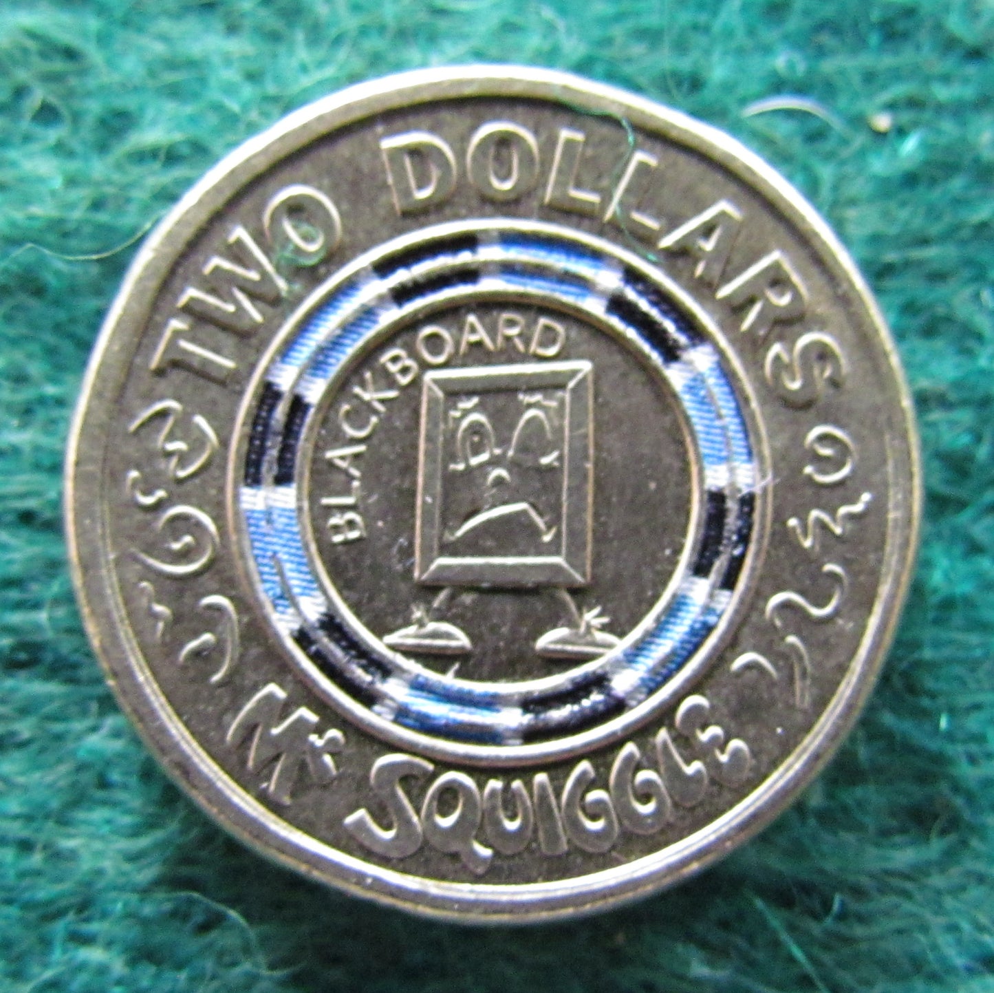 Australian 2019 2 Dollar Mr Squiggle Blackboard Queen Elizabeth Coin - Circulated