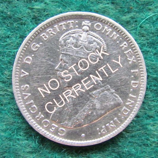 Australian 1933 1/- 1 Shilling Coin King George V Circulated