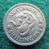 Australian 1948 Shilling King George VI Coin - Circulated