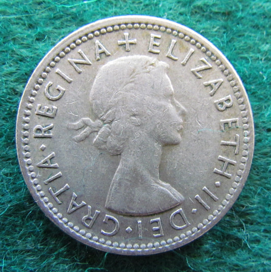 Australian 1953 1/- 1 Shilling Queen Elizabeth II Coin - Circulated