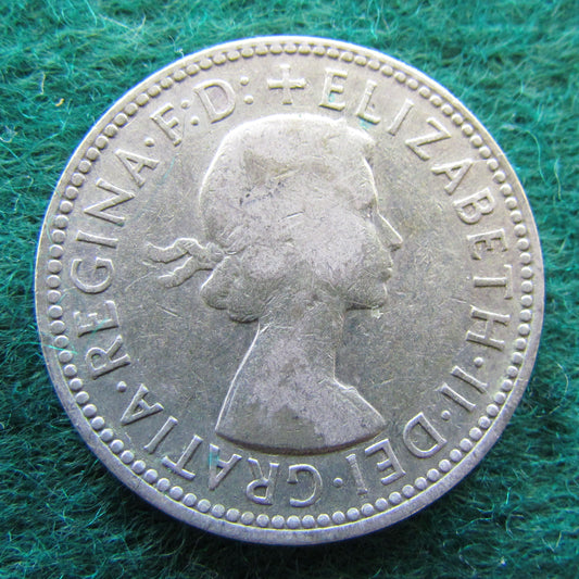 Australian 1955 1/- 1 Shilling Queen Elizabeth II Coin - Circulated