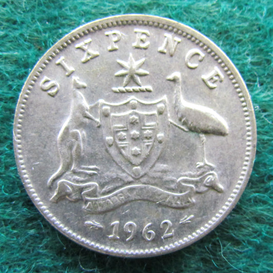 Australian 1962 6d Sixpence Queen Elizabeth II - Circulated