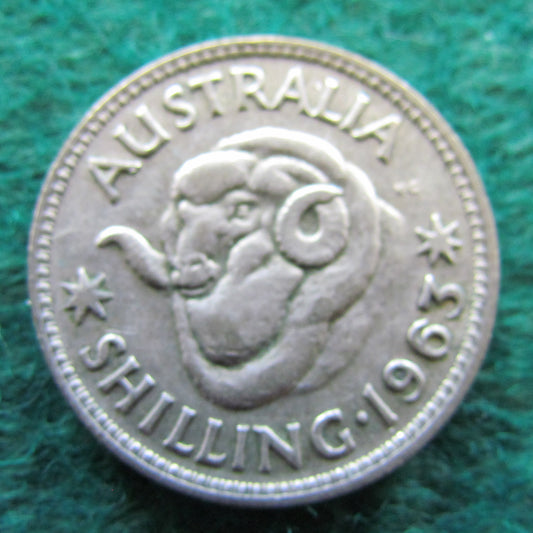 Australian 1963 1/- 1 Shilling Queen Elizabeth II Coin - Circulated