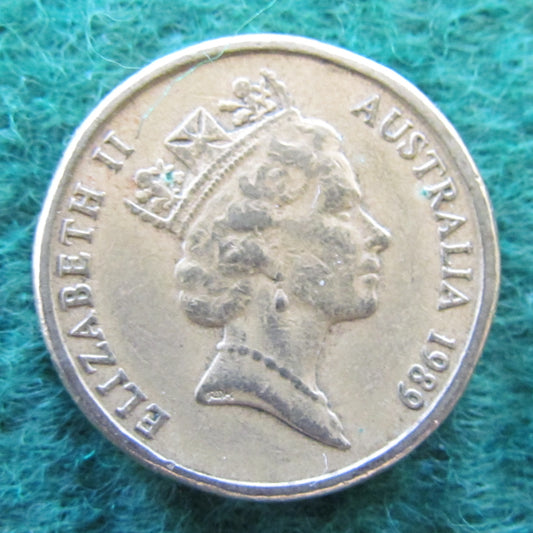 Australian 1989 2 Dollar Aboriginal Elder Queen Elizabeth Coin - Circulated