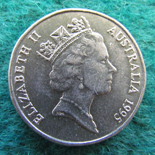 Australian 1995 1 Dollar MOR Queen Elizabeth Coin - Circulated