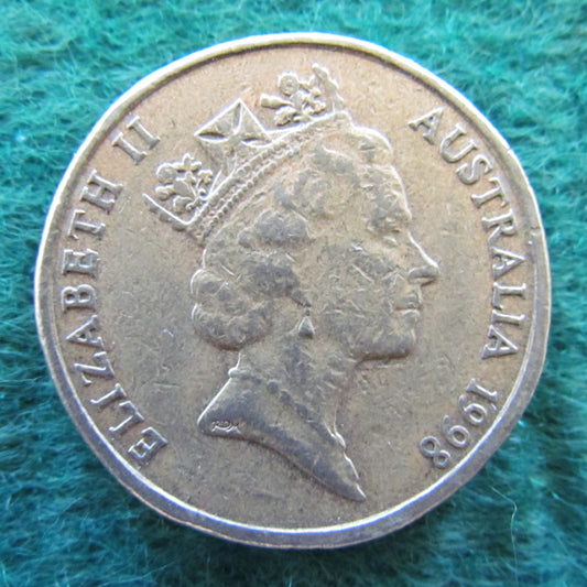 Australian 1998 1 Dollar MOR Queen Elizabeth Coin - Circulated