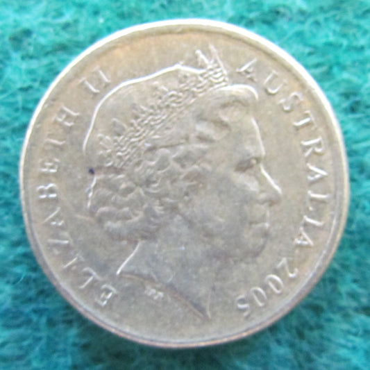 Australian 2005 2 Dollar Aboriginal Elder Queen Elizabeth Coin - Circulated