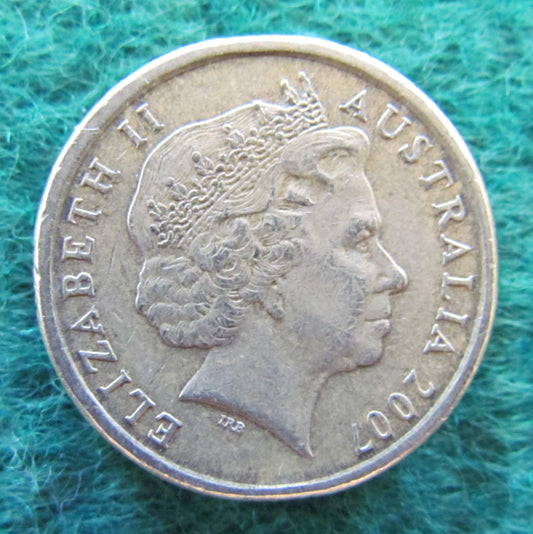 Australian 2007 2 Dollar Aboriginal Elder Queen Elizabeth Coin - Circulated